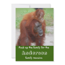 Cute Animal  Family Reunion Invitations