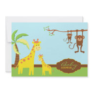 Cute Animals Baby Shower Invitation invitation