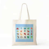 Cute-Animals cartoons adorable happy fun sweet Canvas Bags