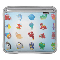 Cute-Animals cartoons adorable happy fun sweet Sleeve For Ipads