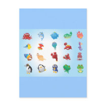 Cute-Animals cartoons adorable happy fun sweet Postcard