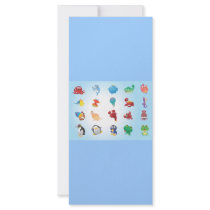Cute-Animals cartoons adorable happy fun sweet Rack Card