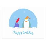 Cute animals in the Zoo: Penguin Post Card