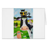 Cute animals painting Cow cat sheep frog Greeting Cards