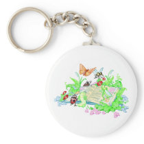 Cute Animals Reading Book Keychain