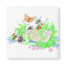 Cute Animals Reading Book Refrigerator Magnet