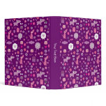 Cute Animals &amp; Stuff For Girls Customizable Purple Binder