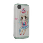 Cute anime cat girl tough iphone 4 cases