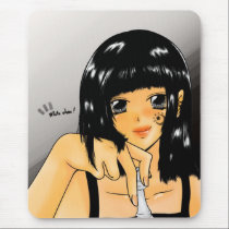 Cute anime girl mousepad mousepads