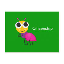 Cute Ant & Citizenship postcards by creatingmybestlife Cute Ant & Citizenship postcards