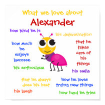 Cute Ant Personalized Poster posters by creatingmybestlife Cute Ant Personalized Poster posters