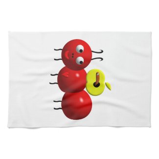 Cute Ant with Apple Kitchen Towel