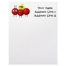 Cute ant with apple customized letterhead