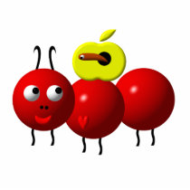 Cute ant with apple cut outs