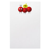 Cute ant with apple personalized stationery