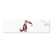 Cute anteater bumper sticker