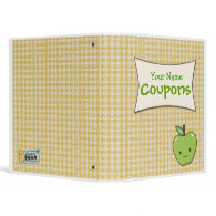 Cute Apple Coupon Binder binder