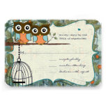 Cute Aqua Blue Owl Marry My Best Friend Wedding Personalized Announcement