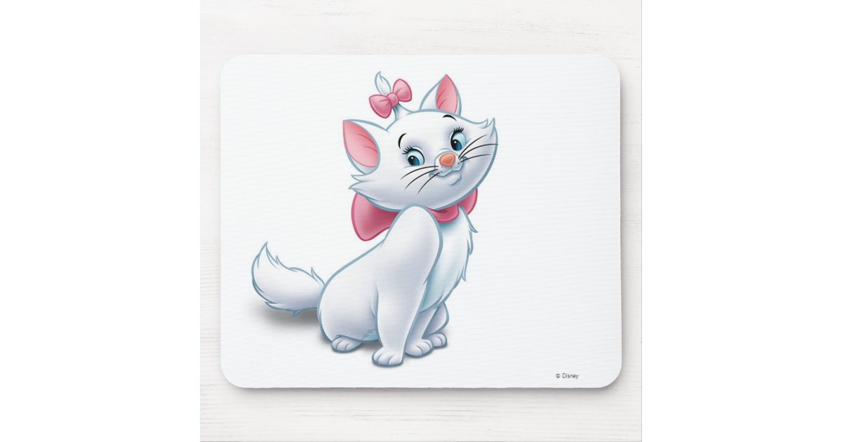 Cute Aristocats White and Pink Cat Disney Mouse Pad Zazzle