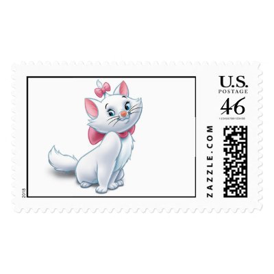 Cute Aristocats White and Pink Cat Disney postage