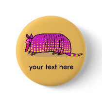 Cute armadillo button