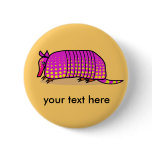 Cute armadillo button