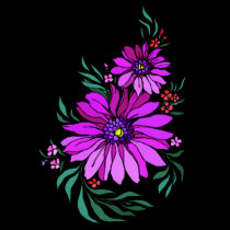 Cute art deco flowers 10a t-shirts by MickeyElvis Cute art deco flowers 10a t-shirts