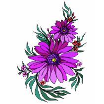 Cute art deco flowers 10a t-shirts