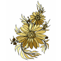 Cute art deco flowers 11a t-shirts