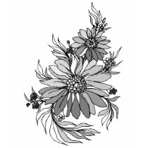 Cute art deco flowers 12a t-shirts