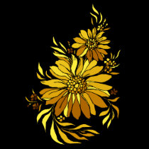 Cute art deco flowers 13a t-shirts by MickeyElvis Cute art deco flowers 13a t-shirts