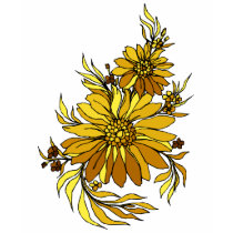 Cute art deco flowers 13a t-shirts