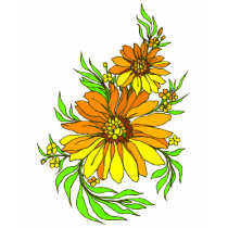 Cute art deco flowers 4a t-shirts