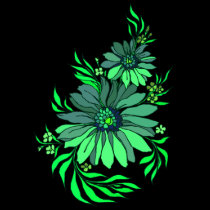 Cute art deco flowers 7a t-shirts by MickeyElvis Cute art deco flowers 7a t-shirts