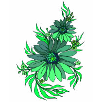 Cute art deco flowers 7a t-shirts