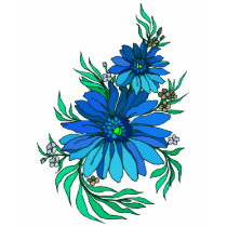 Cute art deco flowers 8a t-shirts