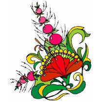 Cute art deco flowers t-shirts