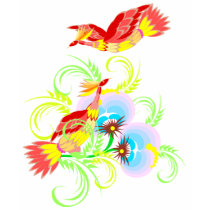 Cute art deco flowers t-shirts
