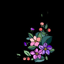 Cute art deco flowers t-shirts by MickeyElvis Cute art deco flowers t-shirts