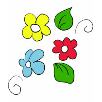 Cute art deco flowers t-shirts