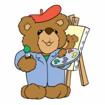 Cute Artist Teddy Bear photo sculptures by doonidesigns Cute Artist Teddy Bear photo sculptures