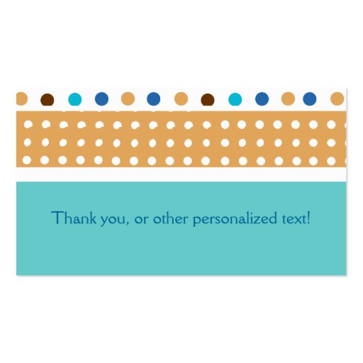Cute Artistic Whimsical Polkadots Business Cards (back side)
