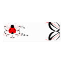 Cute Artsy Heart Ladybug Gift Tag business cards