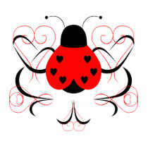 Cute Artsy Heart Ladybug Ornament photo sculptures by bugspot Cute Artsy Heart Ladybug Ornament photo sculptures