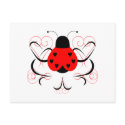 Cute Artsy Heart Ladybug Postcard