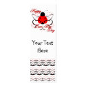 Cute Artsy Love Bug Heart Ladybug Bookmarks