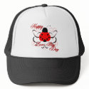 Cute Artsy Love Bug Heart Ladybug Hat