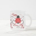 Cute Artsy Love Bug Heart Ladybug Mug
