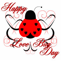 Cute Artsy Love Bug Heart Ladybug Ornament photo sculptures by bugspot Cute Artsy Love Bug Heart Ladybug Ornament photo sculptures