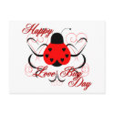 Cute Artsy Love Bug Heart Ladybug Postcard